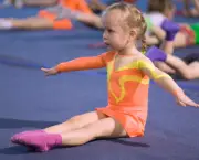 Little child gymnast