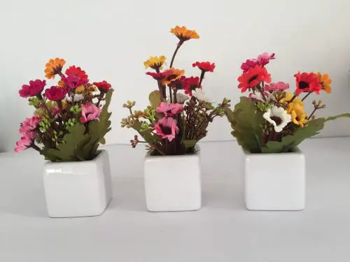 Minivasos de Flores 