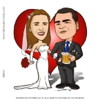 Caricaturas para Convite de Casamento 06