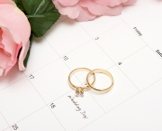 A note on a calendar sets a reminder for the wedding day.; Shutterstock ID 95089552