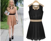 Vestido Bege Curto para Convidadas (8)