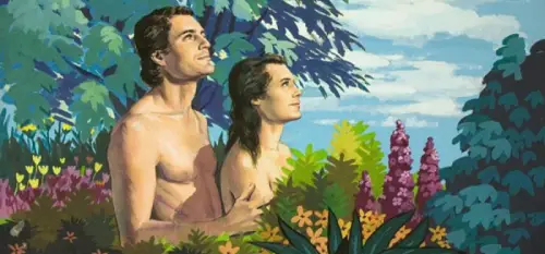 Ilustração de Adão e Eva 